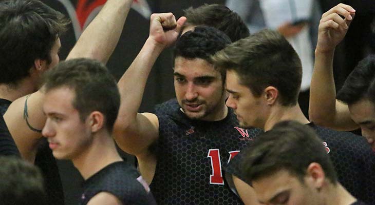 No. 6 Men’s Volleyball Team Sweeps Pair of NEAC Opponents